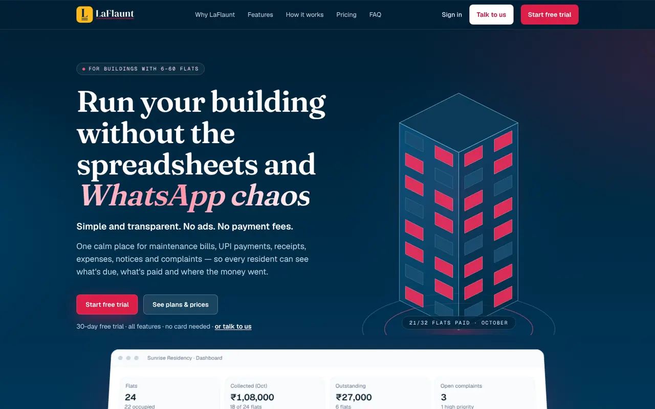 LaFlaunt website homepage