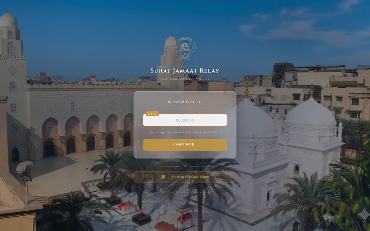 Relay System for Jamaat website homepage