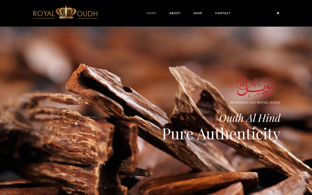 Royal Oudh website homepage