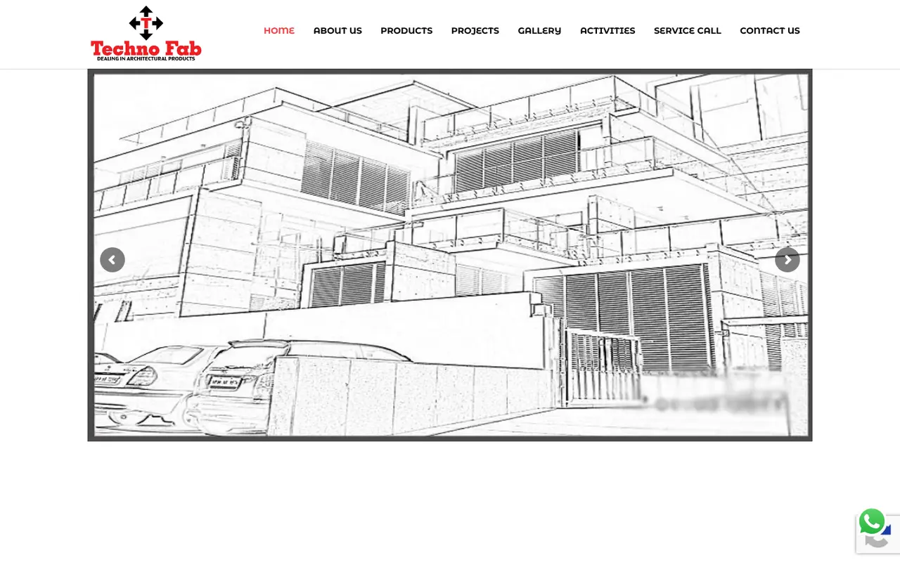 Technofab website homepage